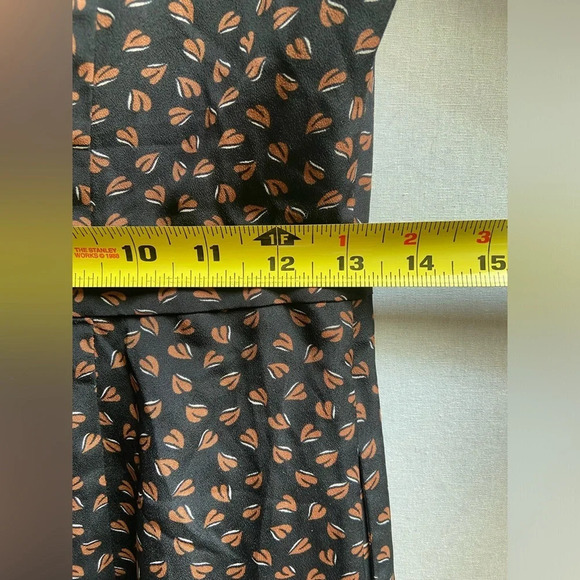 Topshop leaf mural long sleeve neck tie romper  Sz 4 - Picture 12 of 12